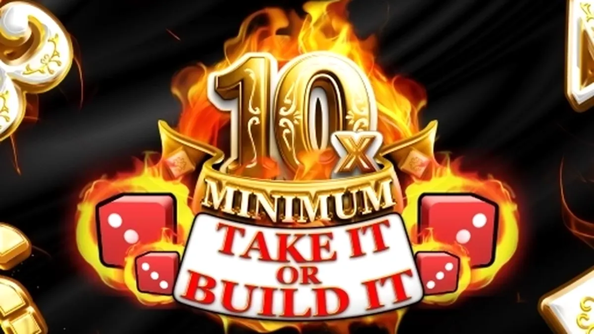 Tampilan antarmuka permainan slot 10x Minimum Take It or Build It