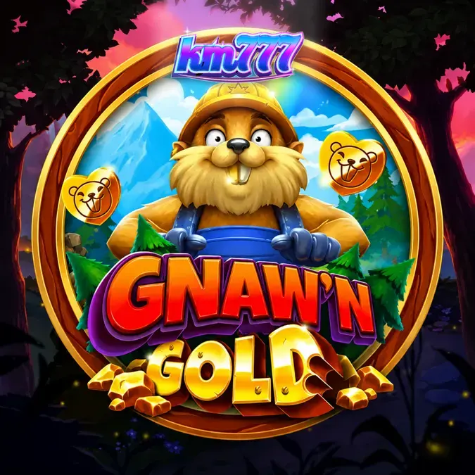 Tampilan visual slot Gnaw’n Gold dengan tema hutan dan karakter berang-berang.